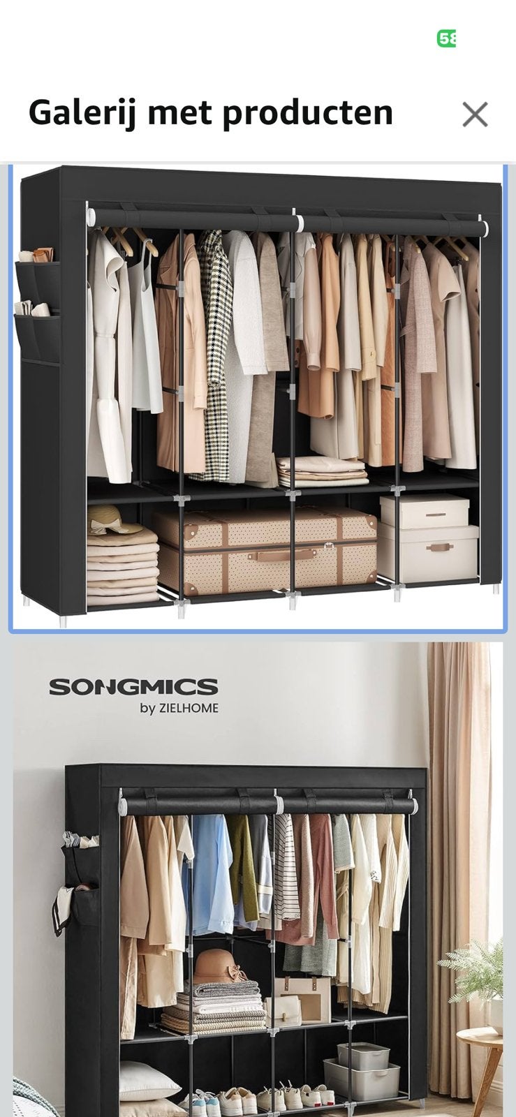 Demontabele (vakantie) kledingkast, Huis en Inrichting, Kasten | Kledingkasten, Overige materialen, Nieuw, Modern, 150 tot 200 cm
