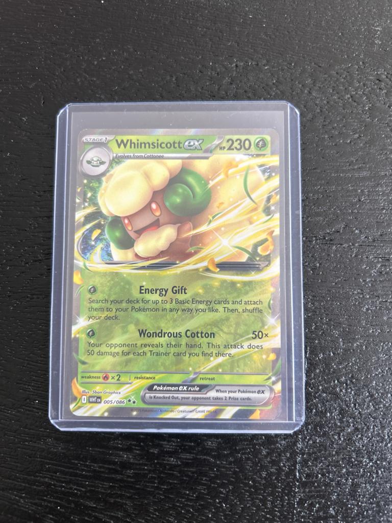 Whimsicott ex #5 Pokémon White Flare Series, Ophalen of Verzenden, Zo goed als nieuw, Losse kaart, Foil