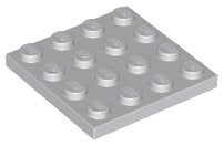 Lego plaatje 4x4 lichtblauw grijs 1 st, Kinderen en Baby's, Ophalen of Verzenden, Gebruikt, Losse stenen, Lego