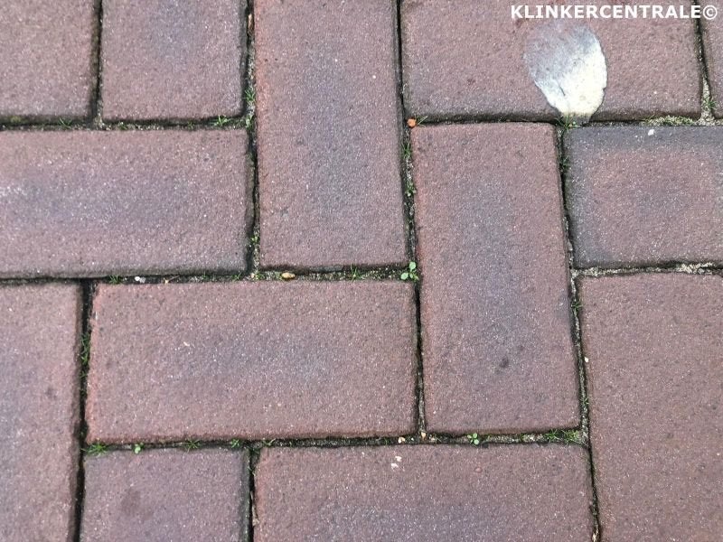 55m2 rood bruin gebakk. klinkers keiform. 10-duimers broodje, Keramiek, Klinkers, Zo goed als nieuw, 10 m² of meer
