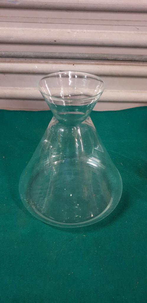 vaas van glas in vorm van zandloper, Antiek en Kunst, Ophalen of Verzenden