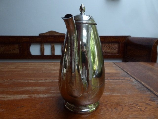 Art deco sierlijk vormgegeven metalen koffiepot, Ophalen of Verzenden