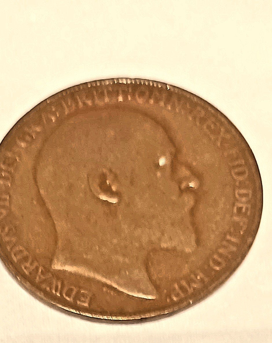Foto 12 van Compl serie:King Edward-9 Britse One Penny munten:1902-1910