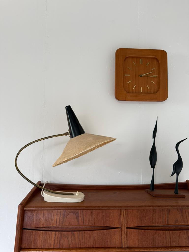 Vintage heksenhoed tafellamp, Cosack Leuchten ‘60, Ophalen of Verzenden, Zo goed als nieuw, Kunststof