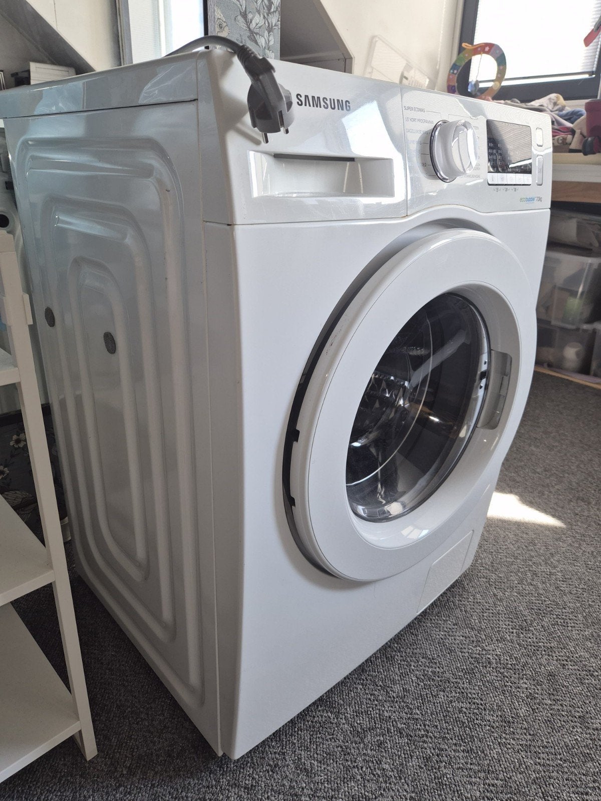 Samsung EcoBubble Wasmachine 7kg - Kleine roestplek, 6 tot 8 kg, Ophalen of Verzenden, Gebruikt, 85 tot 90 cm