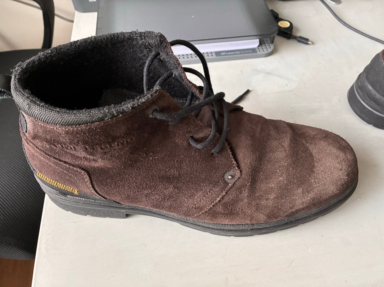 PME. Bruin suede halfhoge veterschoenen., Ophalen of Verzenden, Zo goed als nieuw, Bruin, Boots