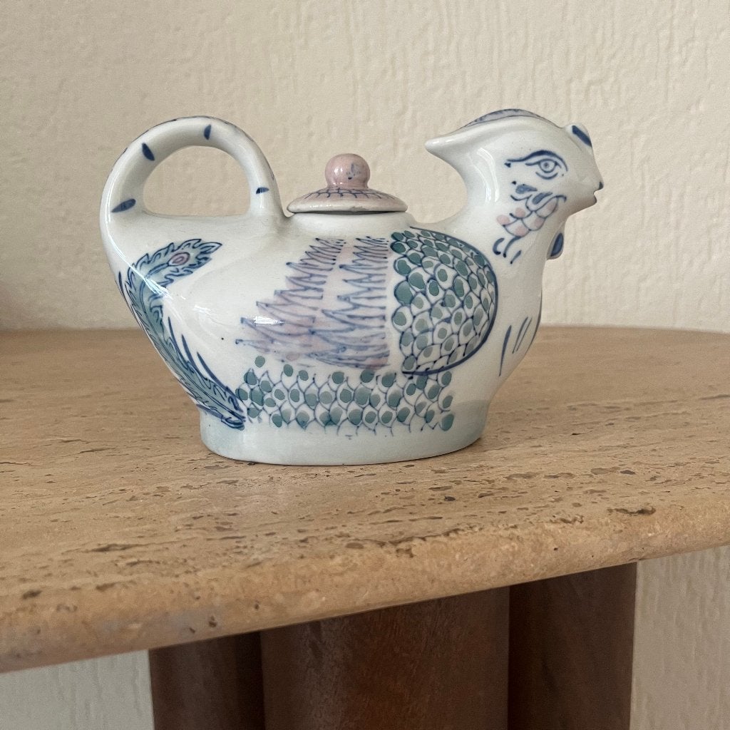 Vintage Chinees porseleinen theepot haan/ kip 2, Ophalen of Verzenden
