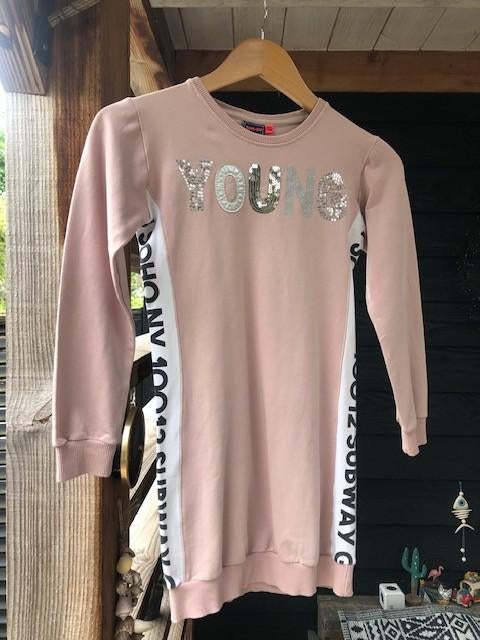 Tom Du Oudroze stoere jurk 152/158, Kinderen en Baby's, Kinderkleding | Maat 152, Meisje, Ophalen of Verzenden, Zo goed als nieuw