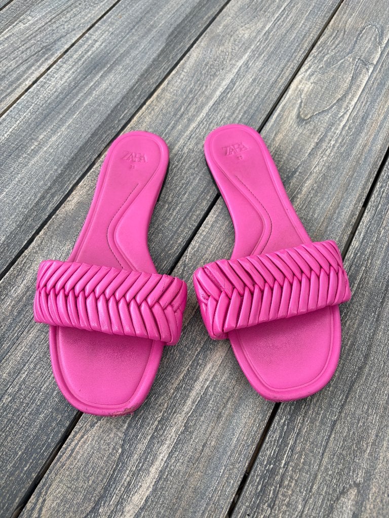 Zara sandalen, Zara, Roze, Gedragen, Sandalen of Muiltjes