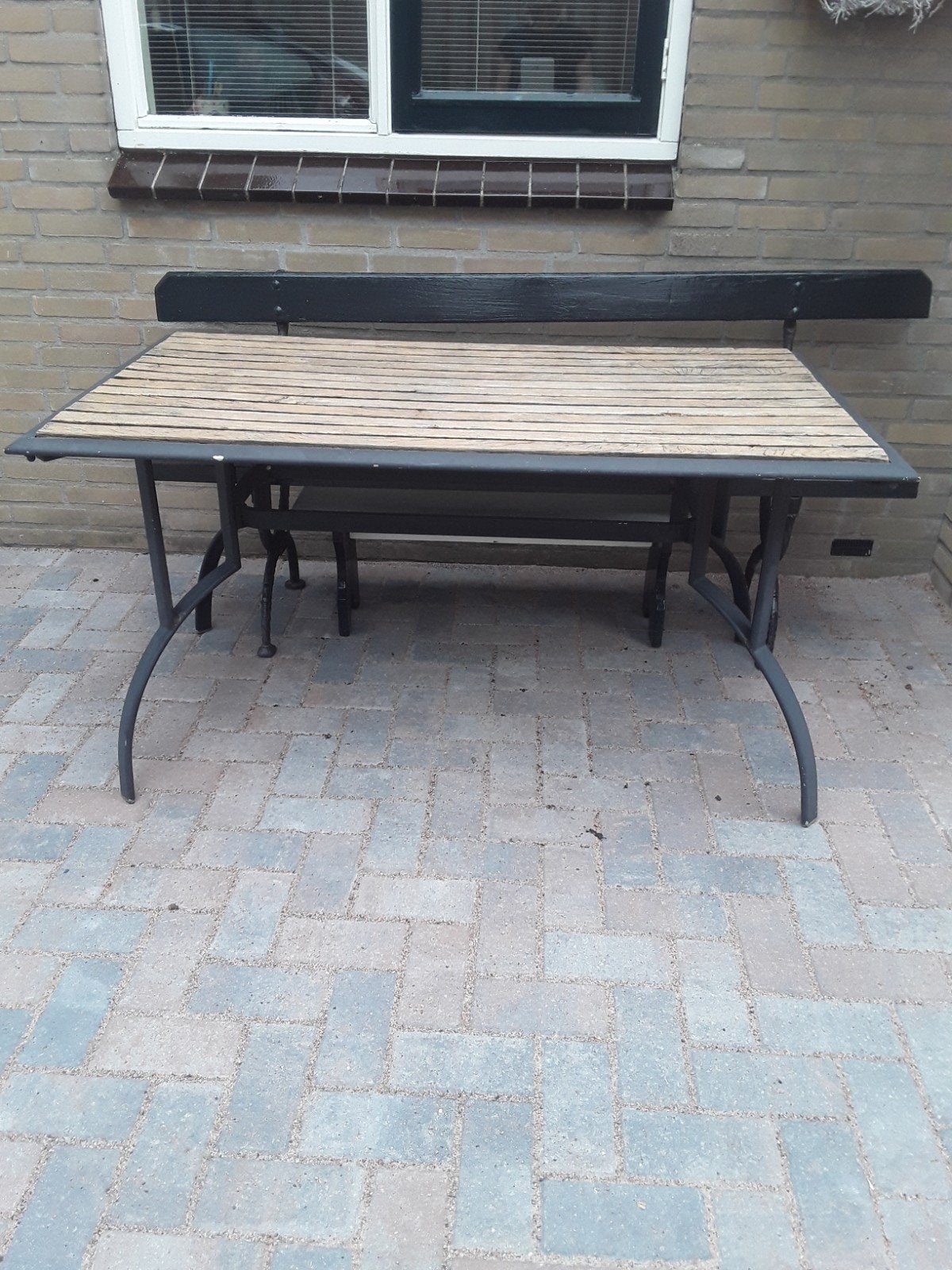 tuintafel, Ophalen, Gebruikt, Hout