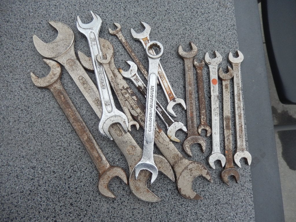Diverse steeksleutels, ringsleutels, ringsteeksleutels, Ophalen of Verzenden, Gebruikt, Sleutel/ratel