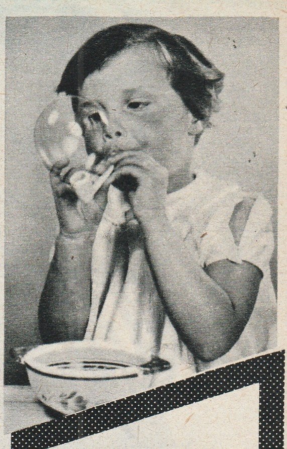 Retro reclame 1955 Eru zuivel smeerkaas bellen blazen, Verzamelen, Verzenden, Overige typen