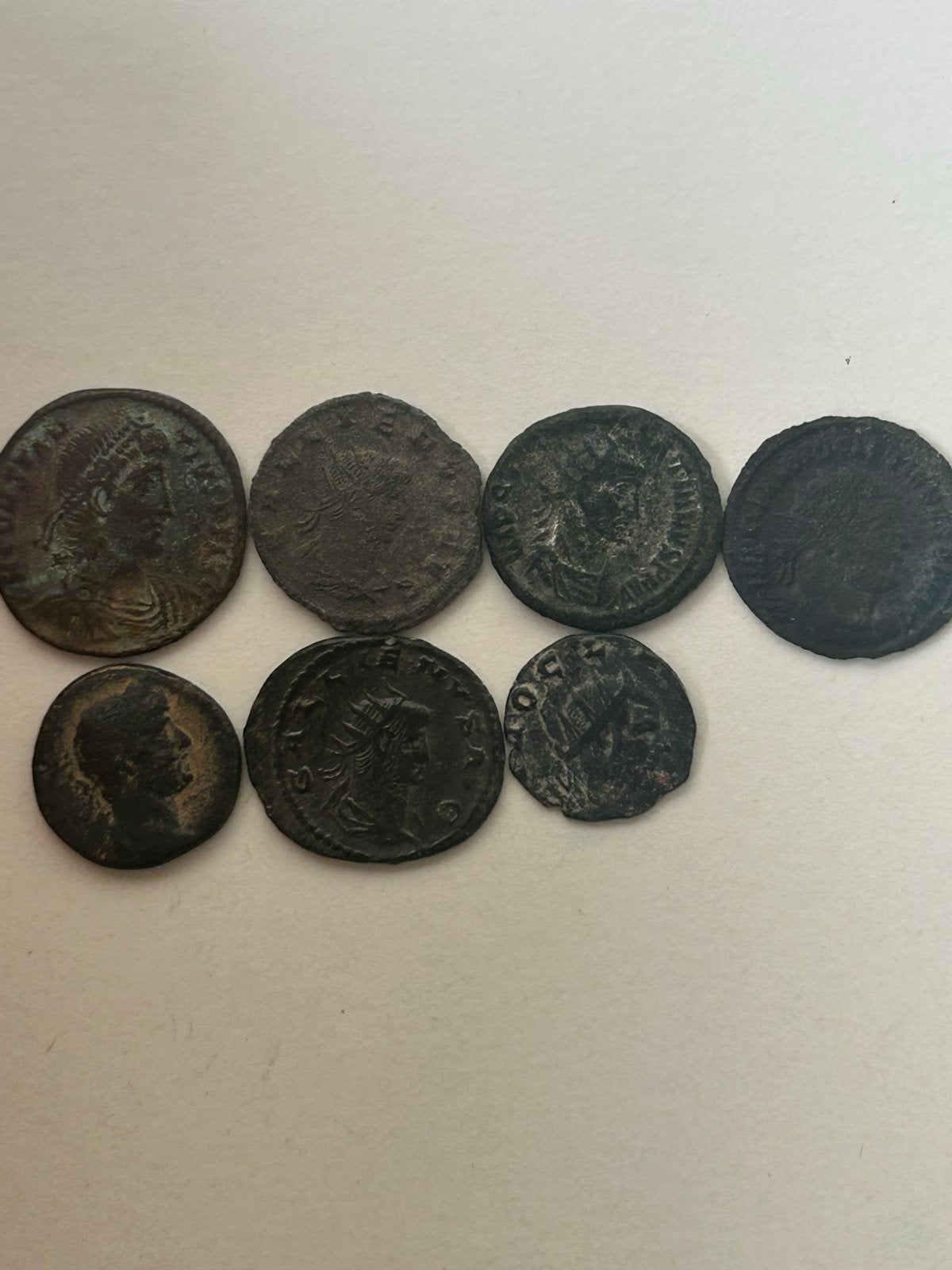Lot van 7 antieke Romeinse munten voor verzamelaars, Ophalen of Verzenden, Overige landen, Setje