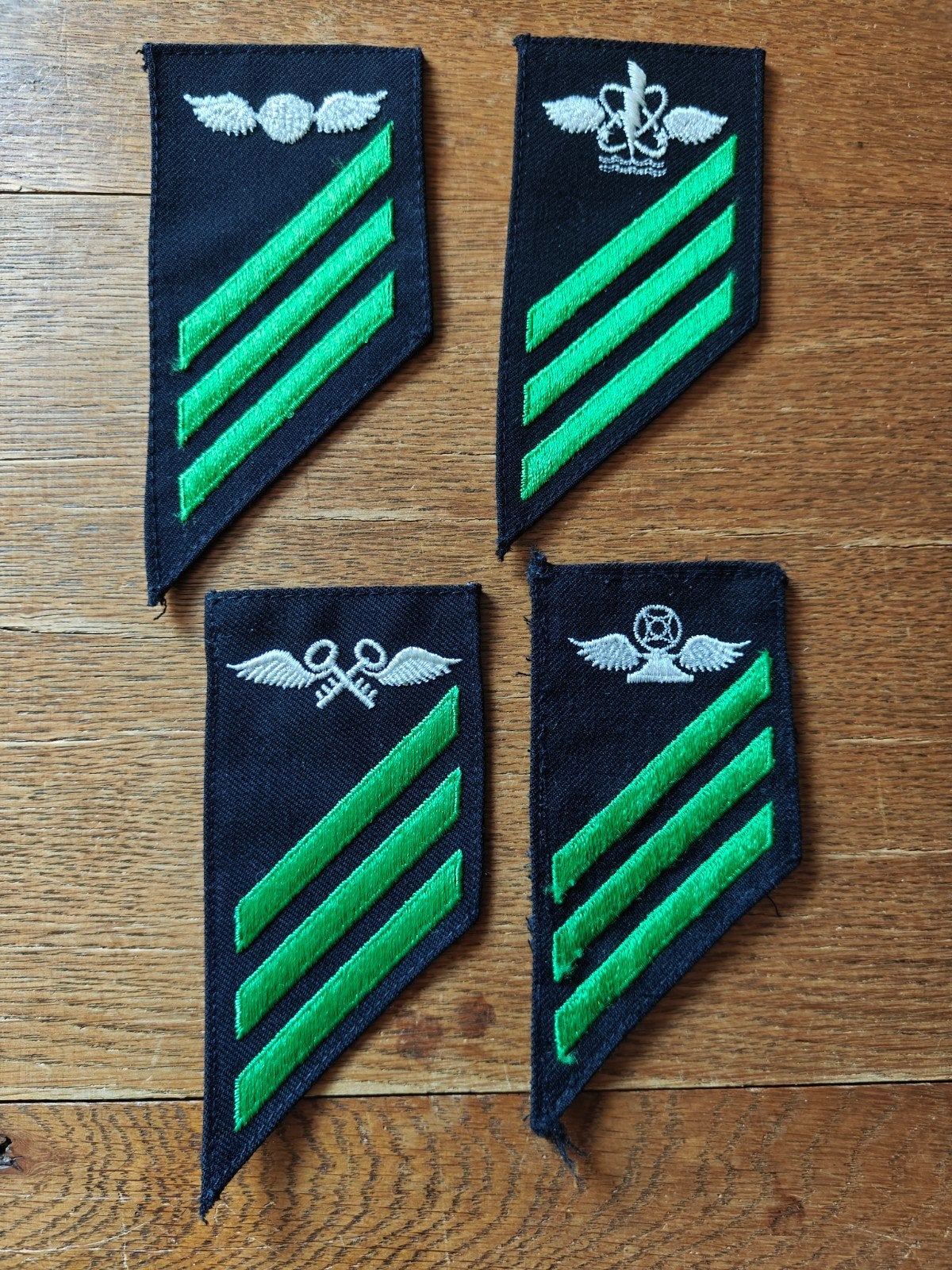 Navy strepen groen 3, Ophalen of Verzenden, Marine, Amerika, Embleem of Badge