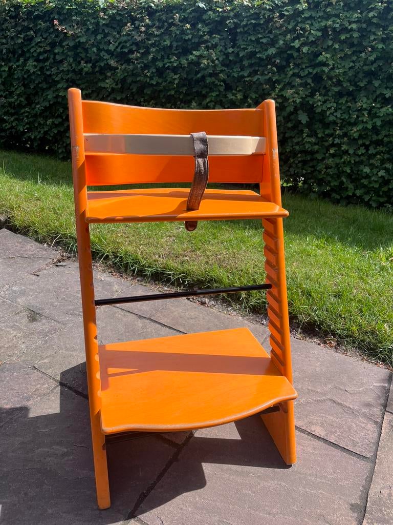 Stokke Tripp Trapp Stoel Oranje - Meegroeistoel, Ophalen, Gebruikt, Meegroeistoel, Aanschuifbaar