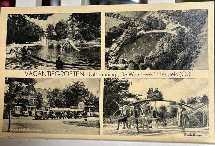 Hengelo Overijssel De Waarbeek 1955 stempel Zwolle Station, Ophalen of Verzenden, 1940 tot 1960, Overijssel