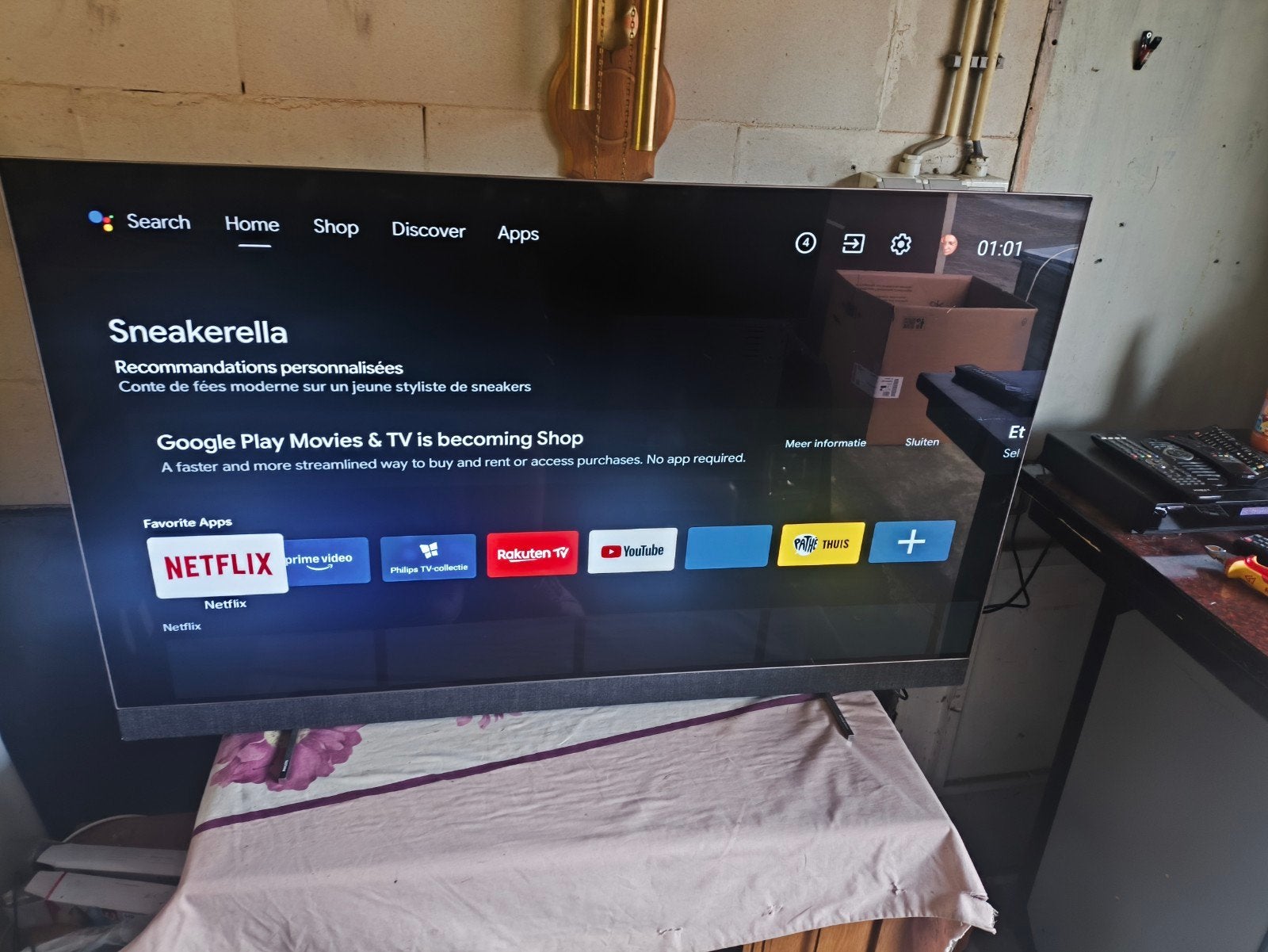 55 inch Philips OLED tv met lichte inbranding, Ophalen, Gebruikt, 100 cm of meer, Philips