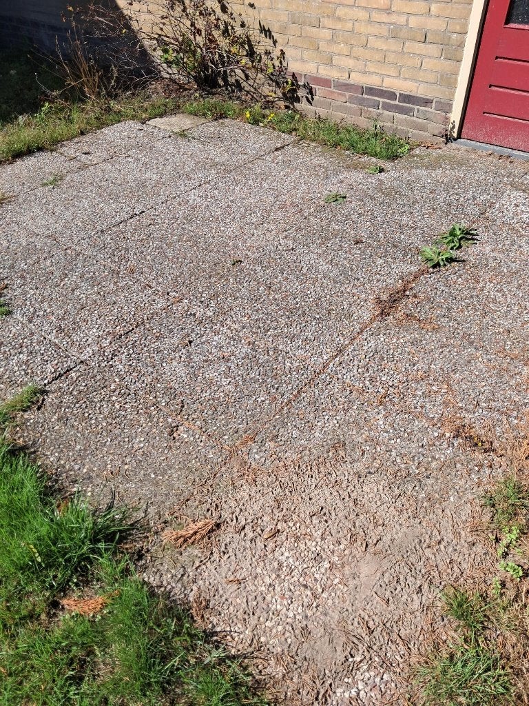 GRATIS af te halen ruim 100 tuintegels, Ophalen, Gebruikt, Beton, Terrastegels