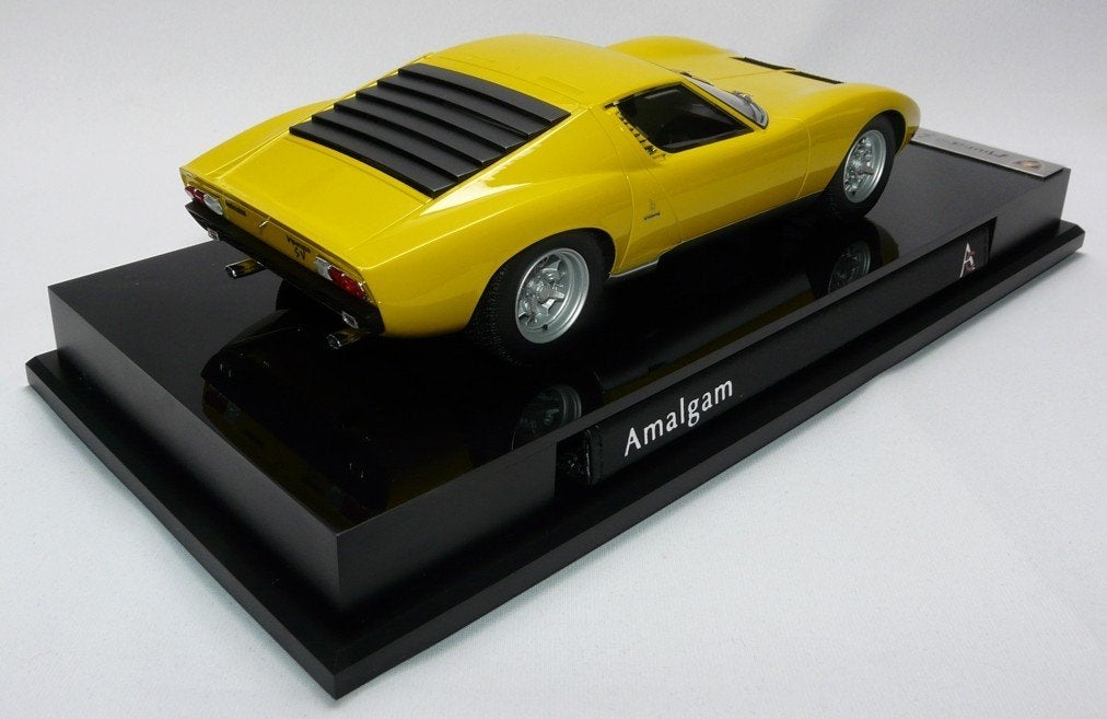 Lamborghini Miura P400 SV Geel 1:18 van Amalgam, Hobby en Vrije tijd, Modelauto's | 1:18, Ophalen of Verzenden, Nieuw, Auto, Overige merken