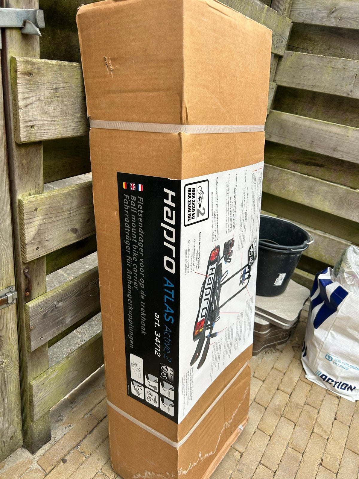 Hapro Atlas Active 2 fietsendrager - Nieuw in doos!, Auto diversen, Fietsendragers, Ophalen, 2 fietsen, Nieuw, Trekhaakdrager