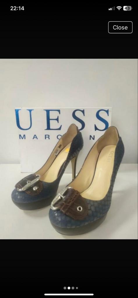 Guess Marciano Pumps - Blauw Slangenprint met Gesp, Kleding | Dames, Schoenen, Pumps, Blauw, Nieuw, Ophalen of Verzenden