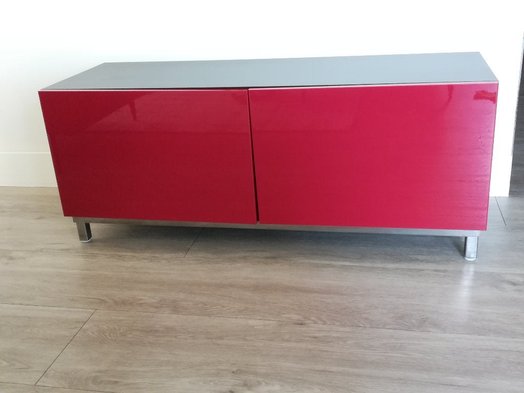 Kastdeuren en lade front rood hoogglans| IKEA Besta, Ophalen, Overige materialen, 50 tot 100 cm, Zo goed als nieuw