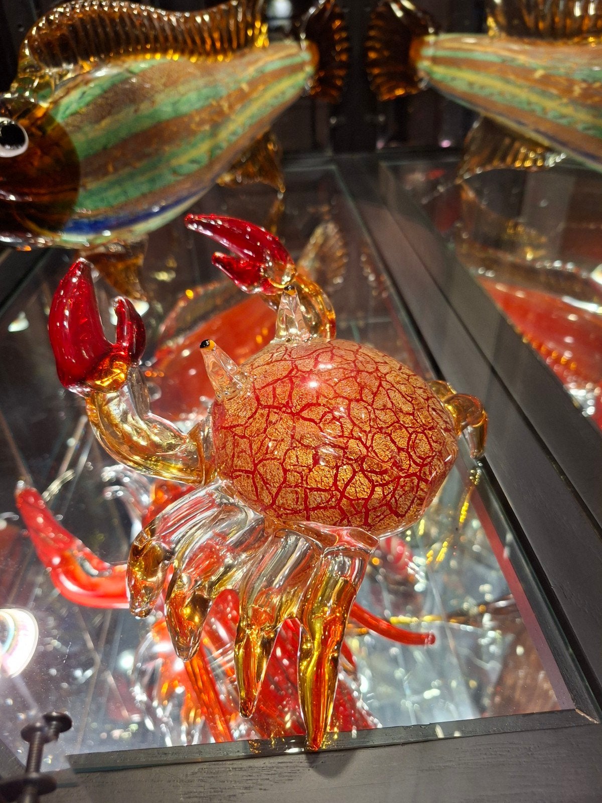 te koop mooie murano glazen krab zie foto's, Ophalen