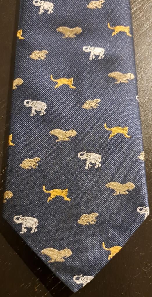 WNF Wereld Natuur Fonds stropdas Olifant Kikker Zeehond, Kleding | Heren, Stropdassen, Ophalen of Verzenden, Nieuw, Blauw