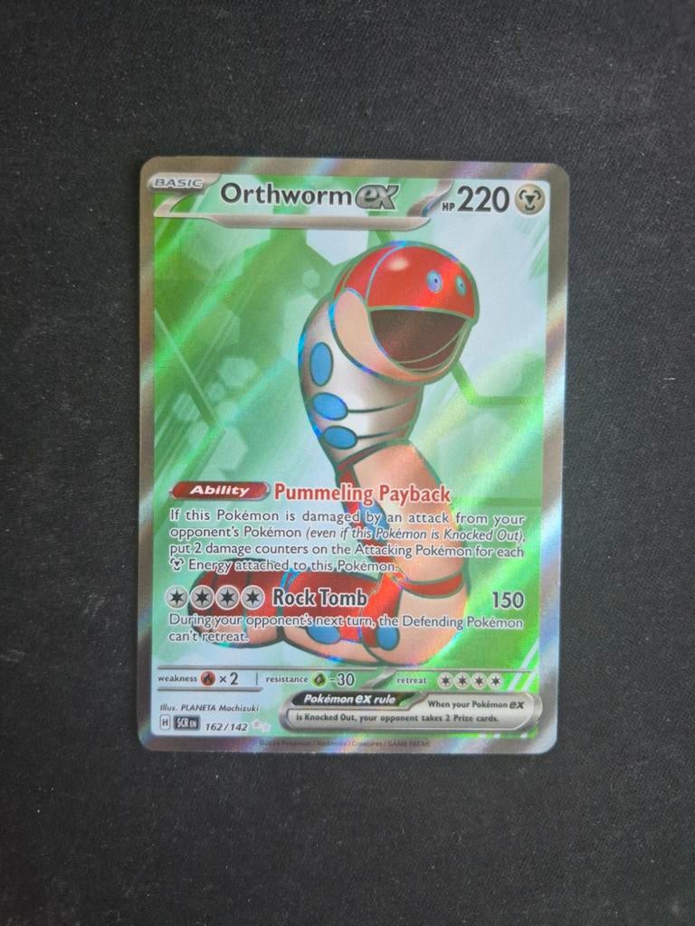 Pokemon Kaart Orthworm EX 162/142, Ophalen of Verzenden, Zo goed als nieuw, Losse kaart, Foil