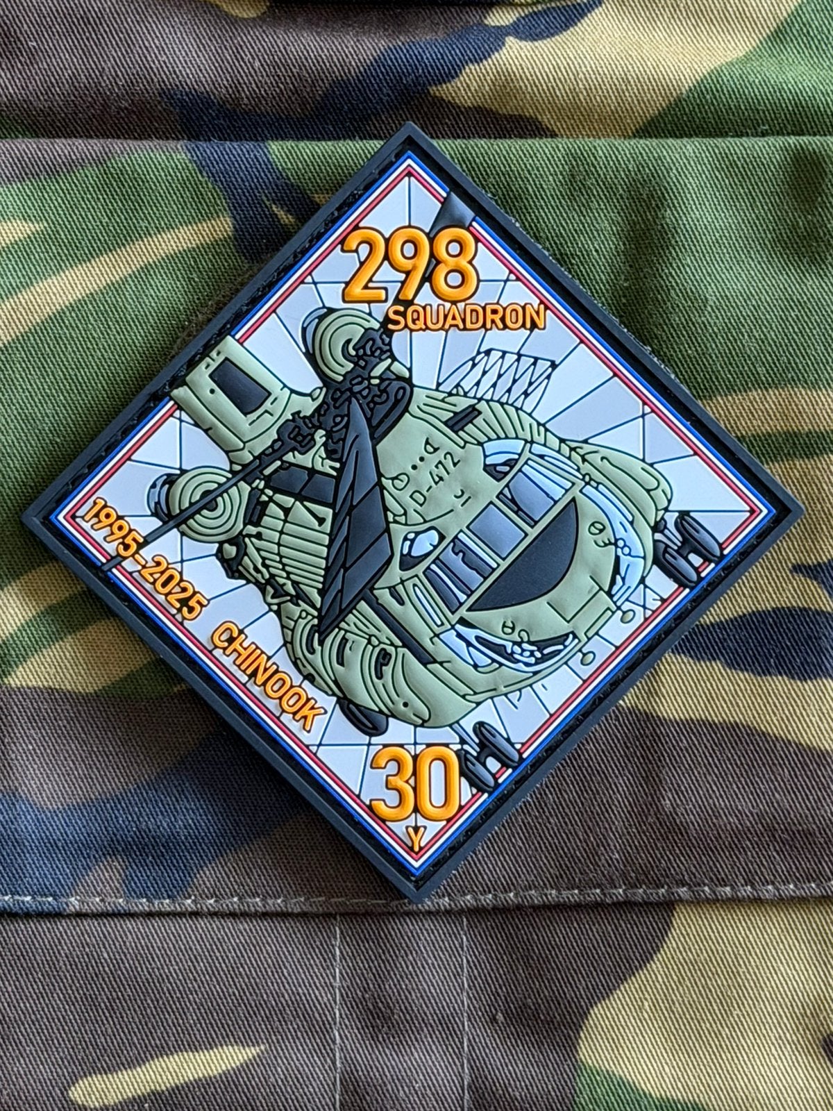 Sqn 298 30 jaar 1995-2025, Verzamelen, Ophalen of Verzenden, Nieuw, Patch, Badge of Embleem