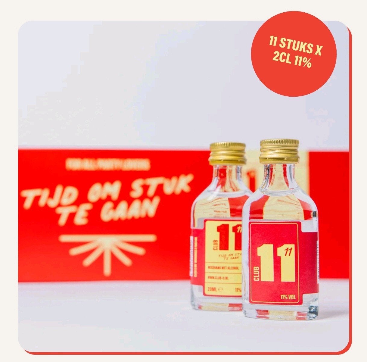 partij club 11 shotjes, Eén persoon, Cadeaubon