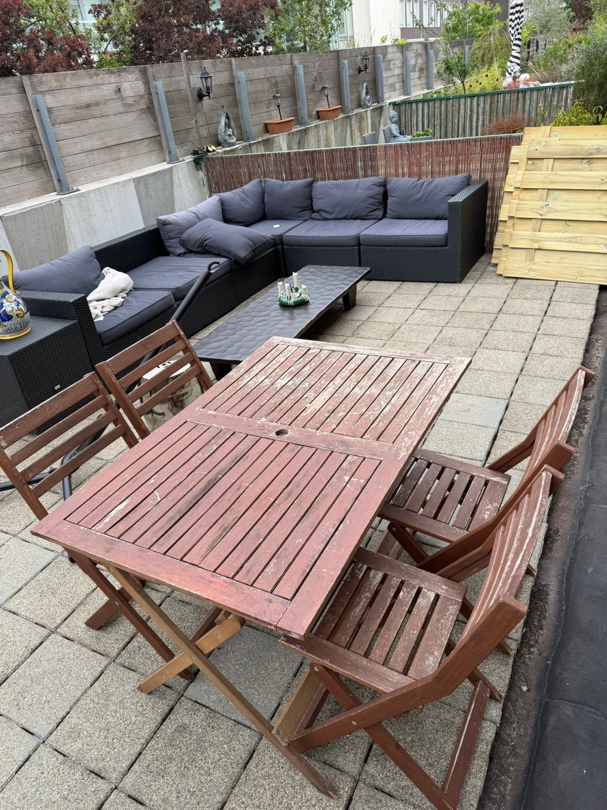 Outdoor table and chairs, Tuin en Terras, Ophalen, Zo goed als nieuw, 2 zitplaatsen