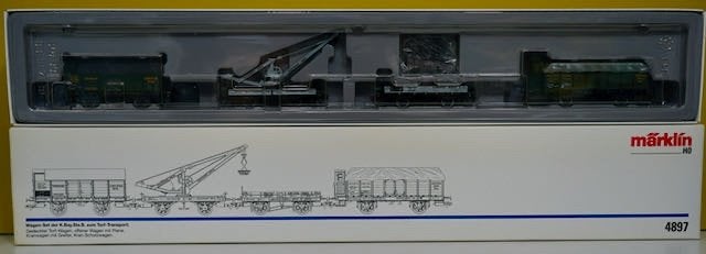 Märklin 4897  Güterwagen-Set Torf-Transport der K.Bay.Sts.B., Wisselstroom, Treinset, Verzenden, Nieuw