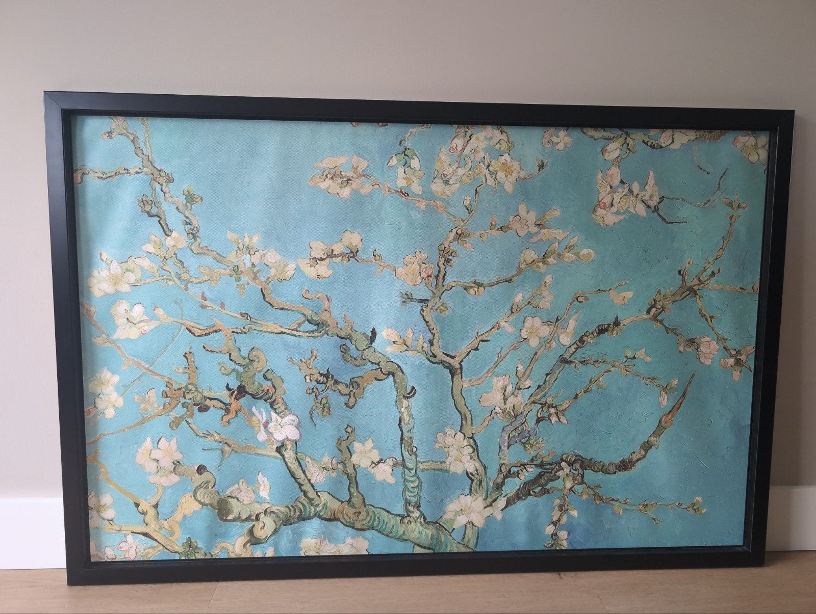 Van Goghs Amandelbloesem Canvas ingelijst, Ophalen, Zo goed als nieuw, Schilderij, 100 tot 125 cm