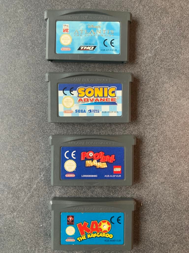 Diverse Game Boy Advance games: Sonic, Atlantis, Football Ma, Gebruikt, Overige genres, 1 speler, Ophalen of Verzenden