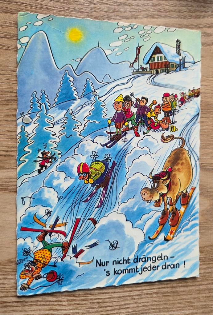 Wintersport humor, Verzenden, 1980 tot heden, Gelopen, Overige thema's