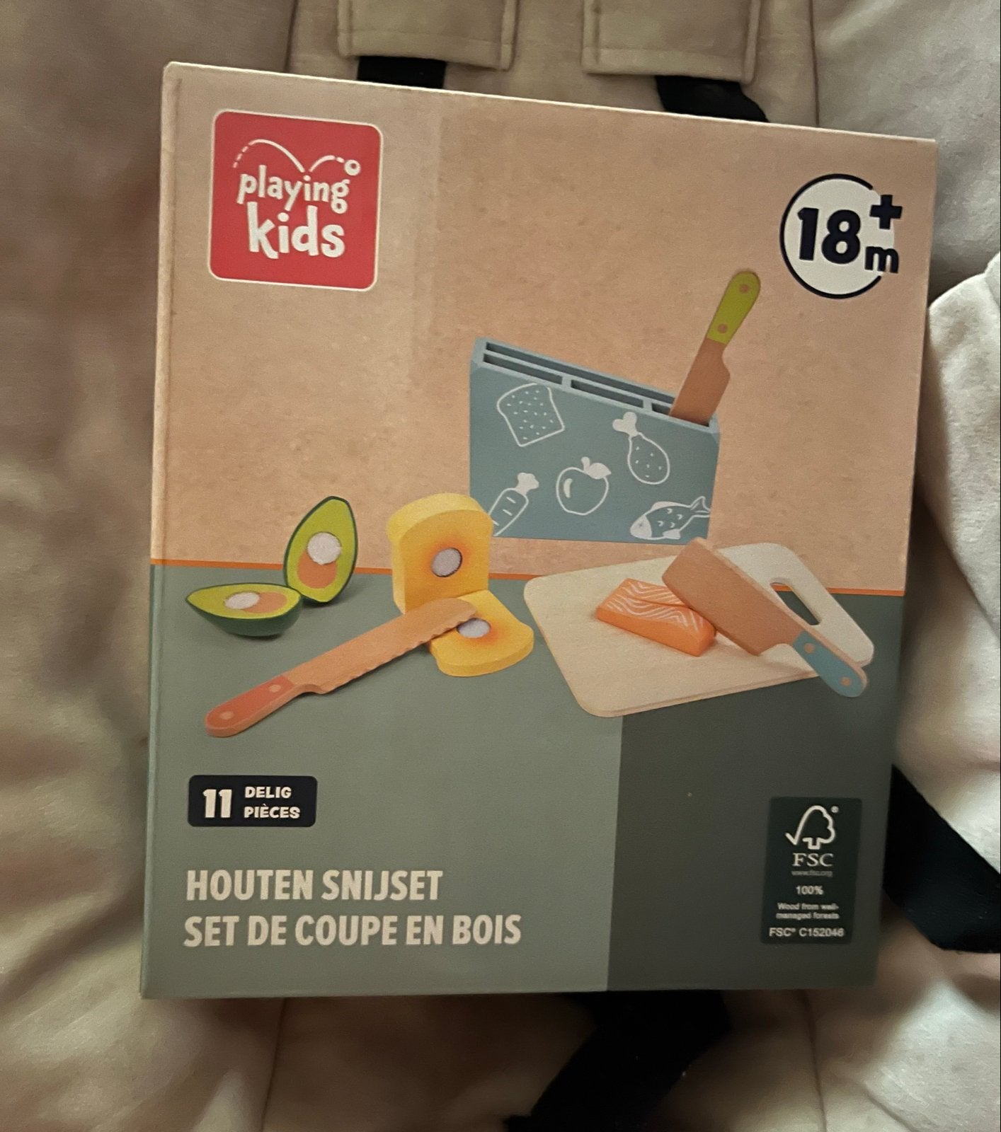 Playing Kids Houten Snijset - 11-delig nieuw, Kinderen en Baby's, Speelgoed | Houten speelgoed, Ophalen of Verzenden, Nieuw, Meubelstuk of Keukentje