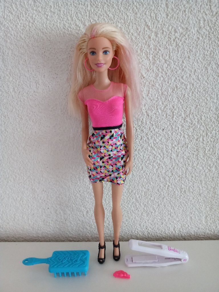 Barbie Rainbow Hair CFN48, Ophalen of Verzenden, Gebruikt, Barbie