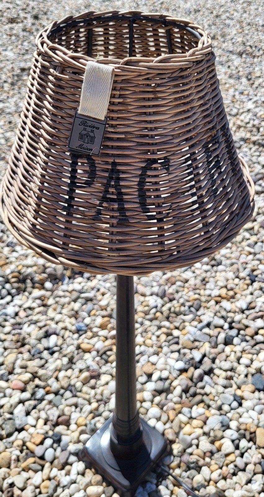 Riviera Maison tafellamp met rotan lampenkap – 68 cm, Ophalen, Riviera Maison, Klassiek