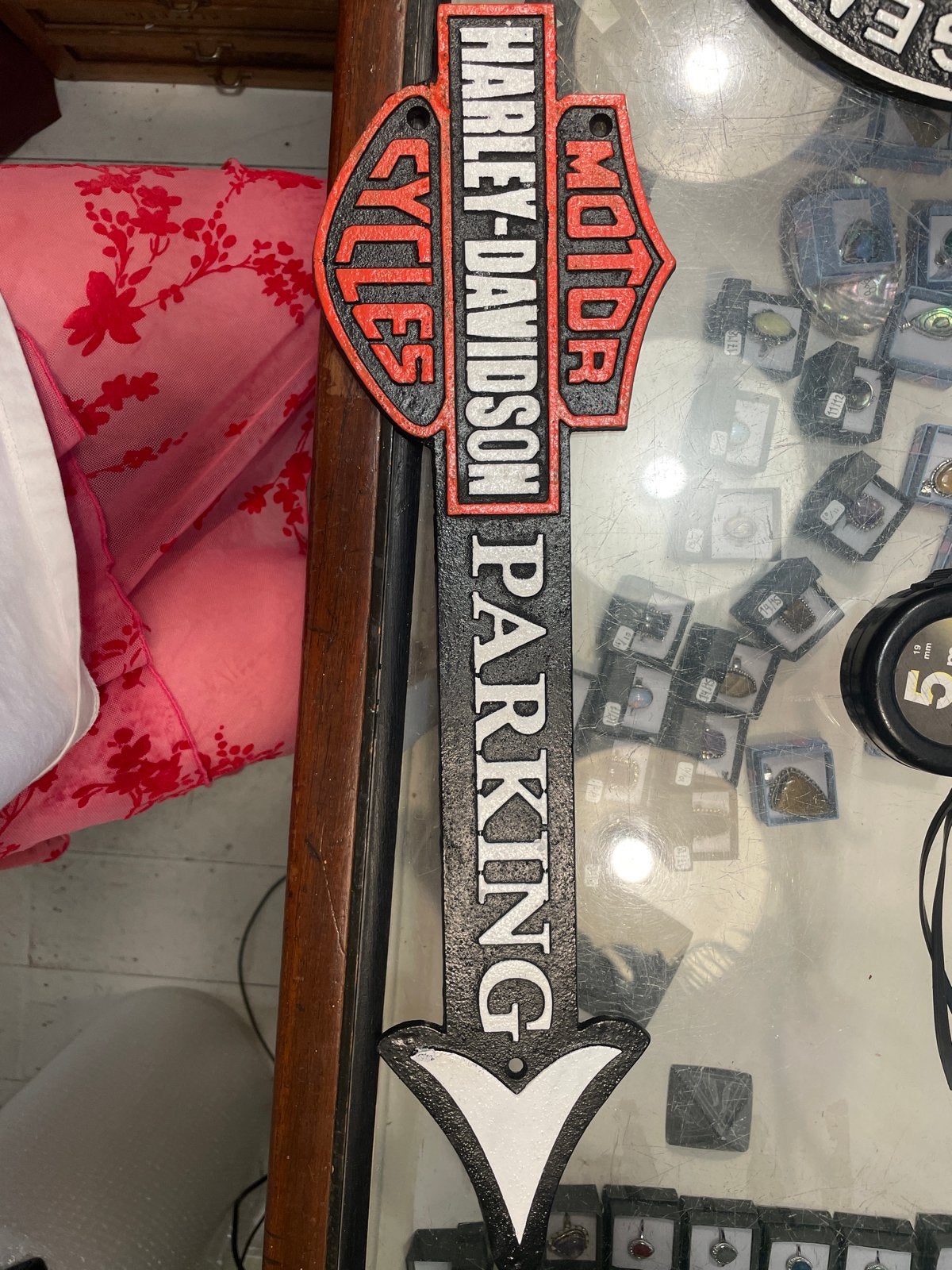Harley-Davidson Parking Bord - Decoratief Motorbord, Ophalen of Verzenden, Gebruikt, Motoren
