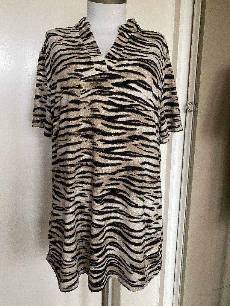 top Azuri XL beige/zwart/bruin travel, Zwart, Maat 46/48 (XL) of groter, Ophalen of Verzenden, Zo goed als nieuw