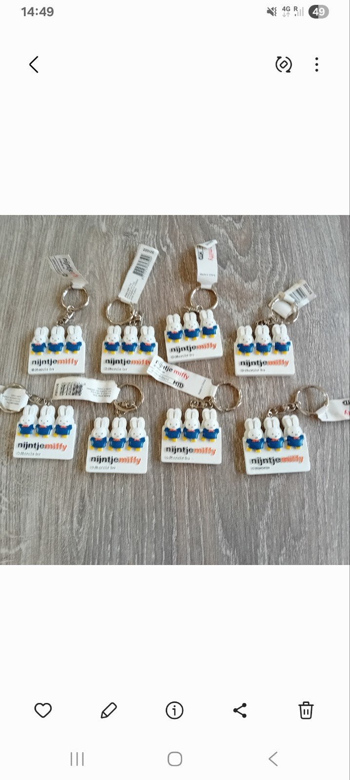 8 nijntje  sleutelhangers, Ophalen of Verzenden, Nieuw, Overige typen