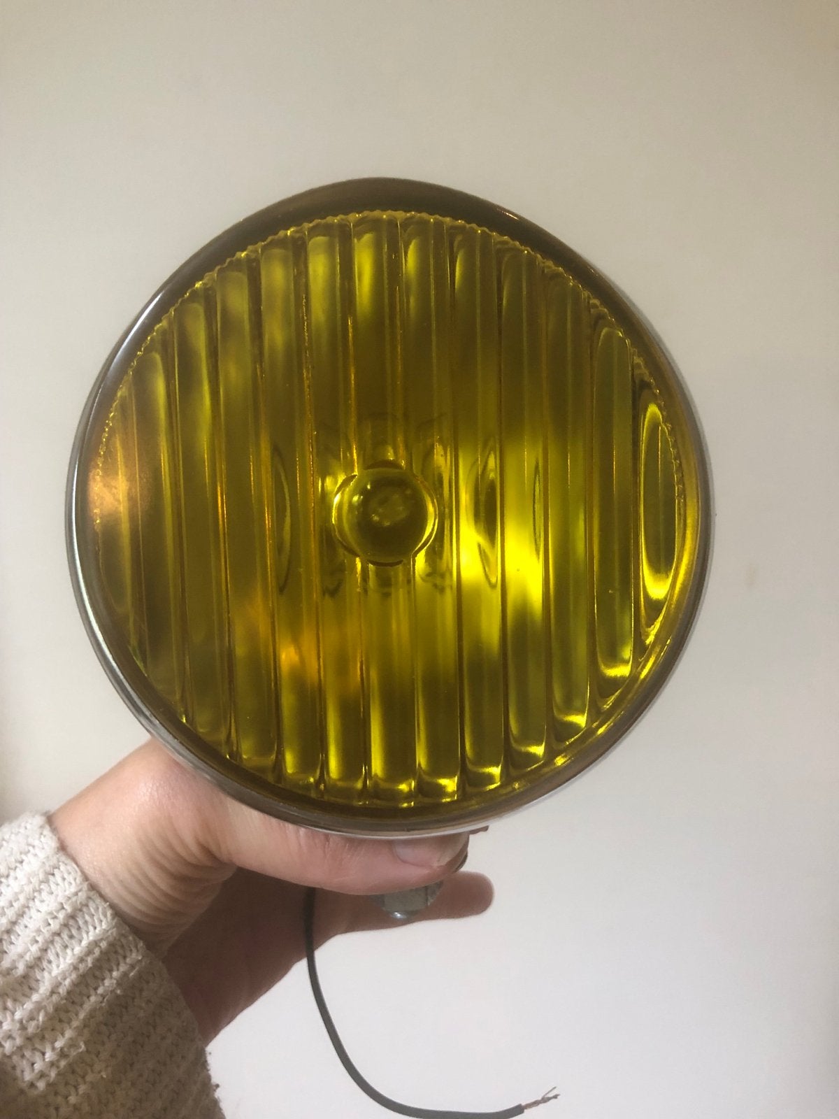 Oldtimer Gele Mistlamp /Klassieke Auto Onderdee, Ophalen of Verzenden, Gebruikt, Oldtimer onderdelen