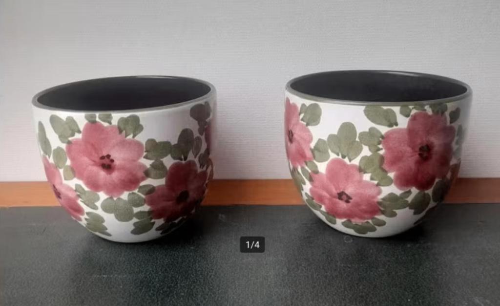 Vintage West Germany Bloempot Set, Ophalen of Verzenden