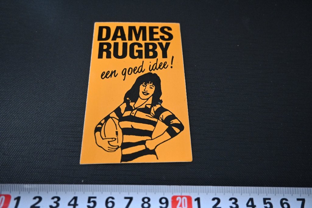 sticker Dames RUGBY een goed idee !, Verzamelen, Ophalen, Zo goed als nieuw