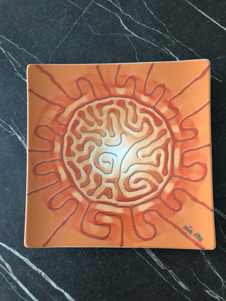 Oranje Bord / Wandbord / Schaal, Ophalen of Verzenden, Zo goed als nieuw, Oranje, Steen/keramiek