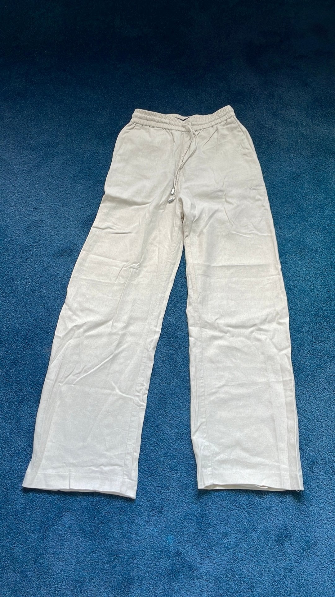 Zara linnen broek - comfortabel en stijlvol, Ophalen, Beige, Zo goed als nieuw, Maat 34 (XS) of kleiner