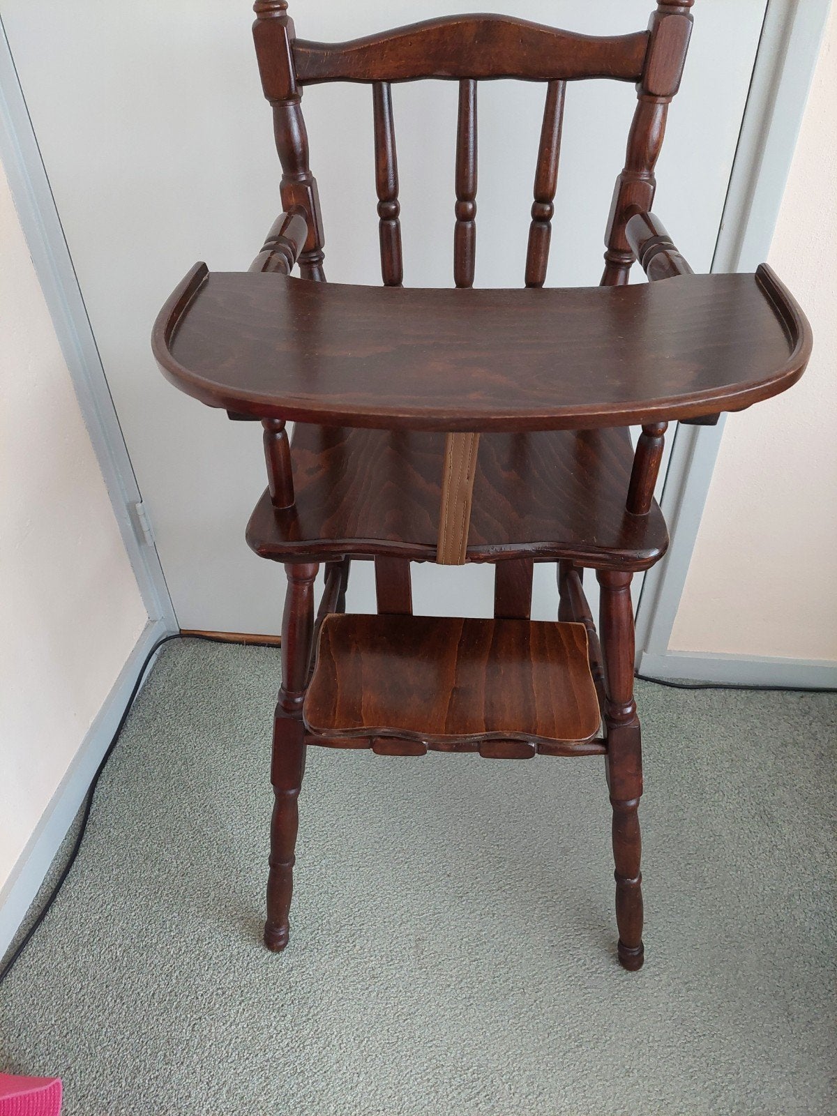 Vintage eiken kinderstoel met eetblad., Kinderen en Baby's, Kinderstoelen, Ophalen, Zo goed als nieuw, Overige typen
