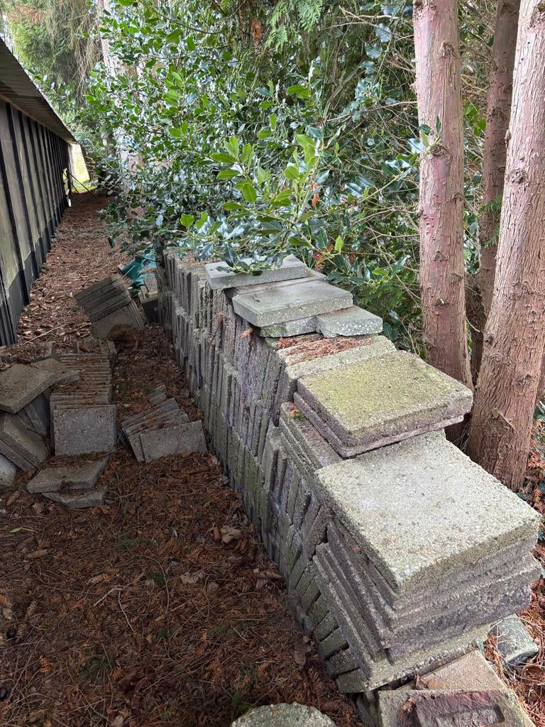 Gebruikte betonnen terrastegels - diverse maten, Tuin en Terras, Gebruikt, Ophalen of Verzenden, 10 m² of meer, Beton