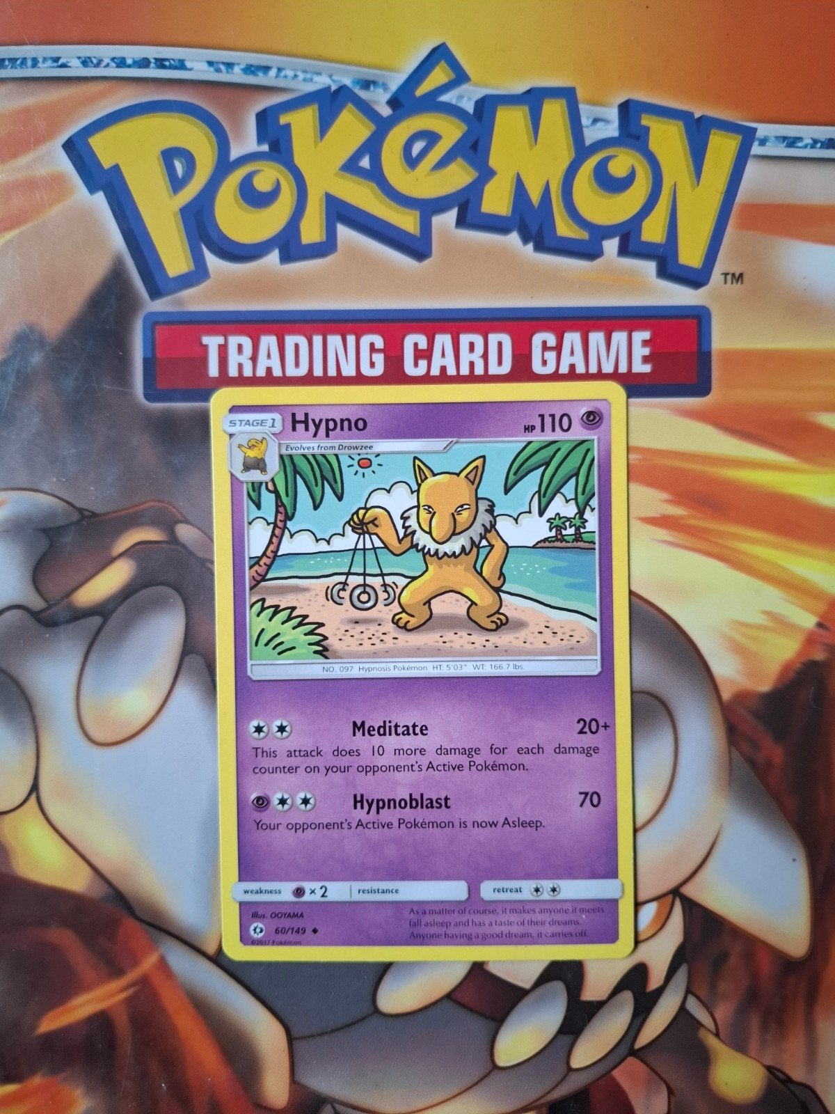 hypno 60/149 Sun&moon base set pokemon kaart, Ophalen of Verzenden, Zo goed als nieuw, Losse kaart